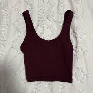 PacSun Deep Burgundy Crop Top
